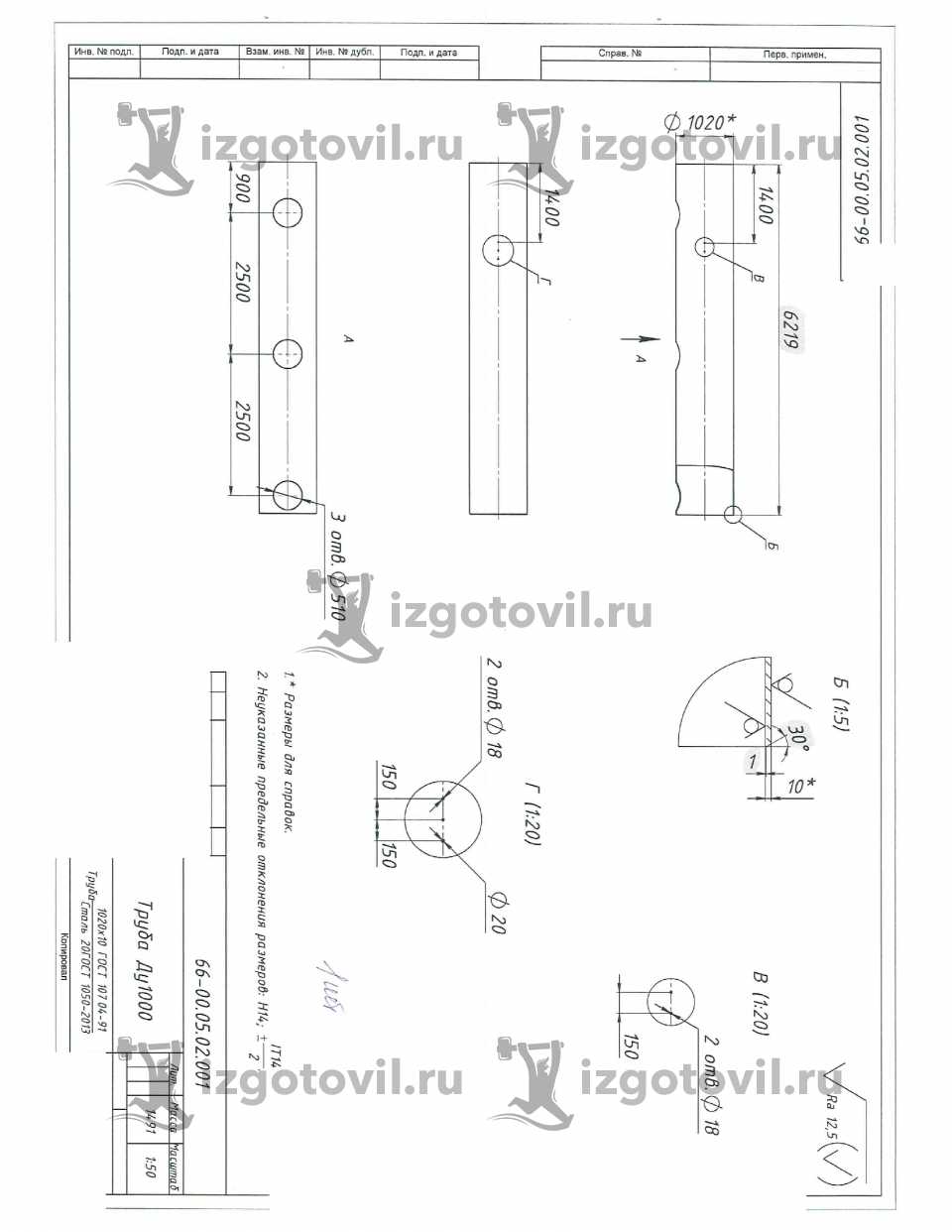 Изготовление деталей по чертежам