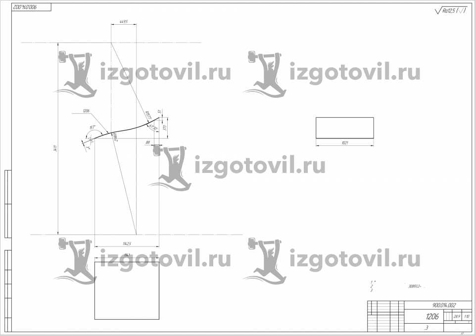 Изготовление деталей по чертежам