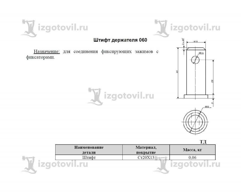 Токарная обработка ЧПУ: изготовление штифта