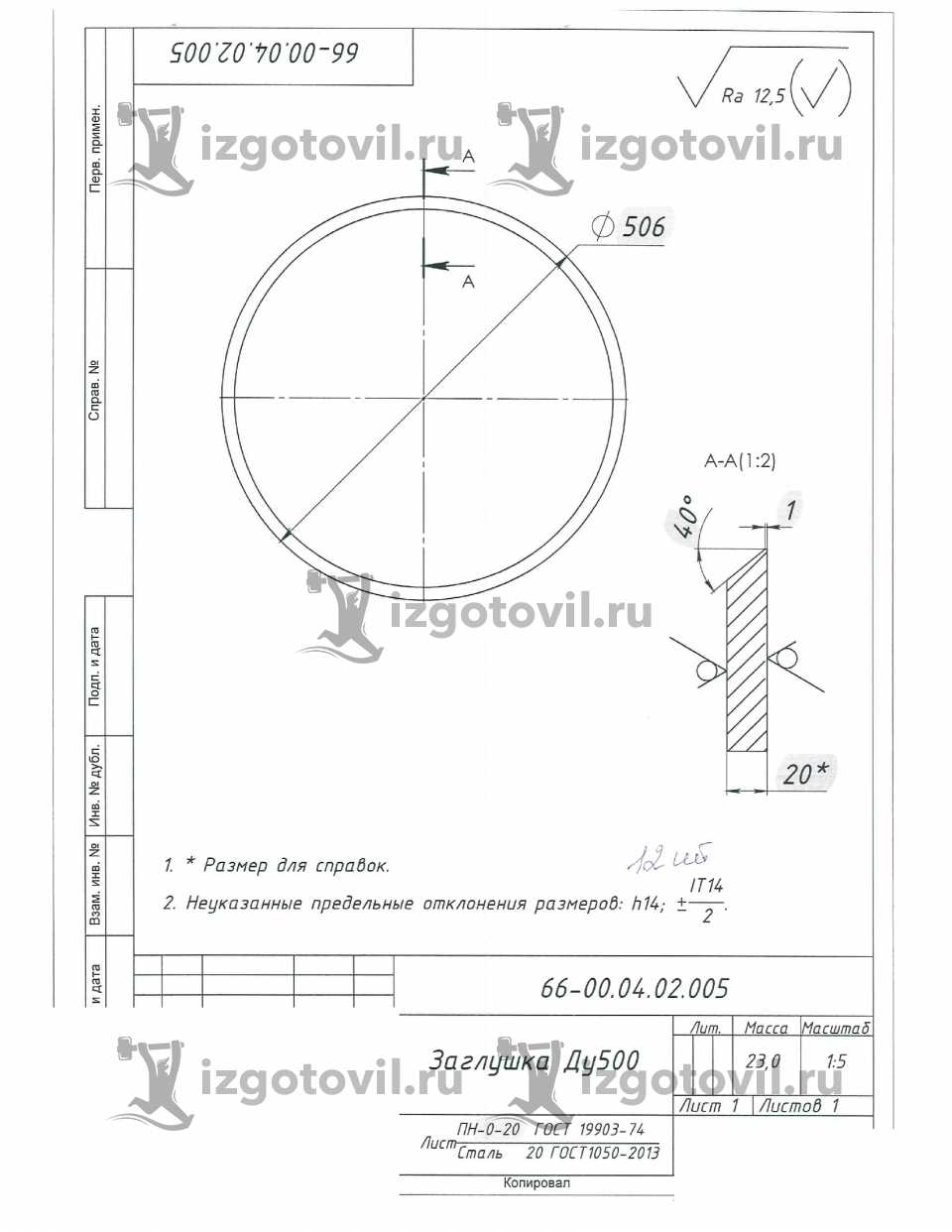 Изготовление деталей по чертежам