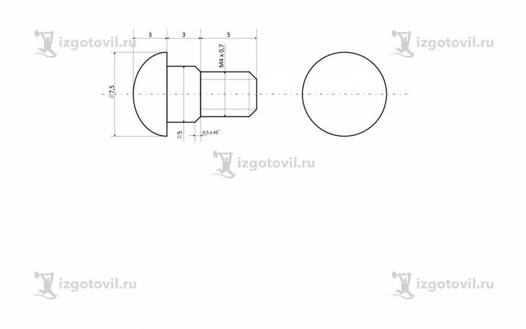 Токарная обработка ЧПУ - изготовление метизов