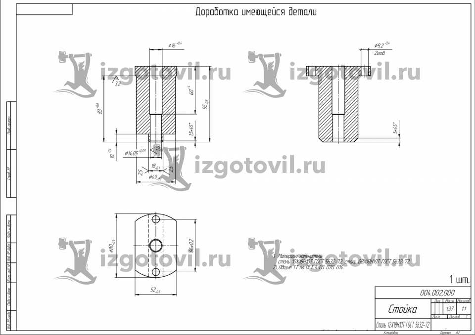 Токарно-фрезерная обработка - изготовление деталей