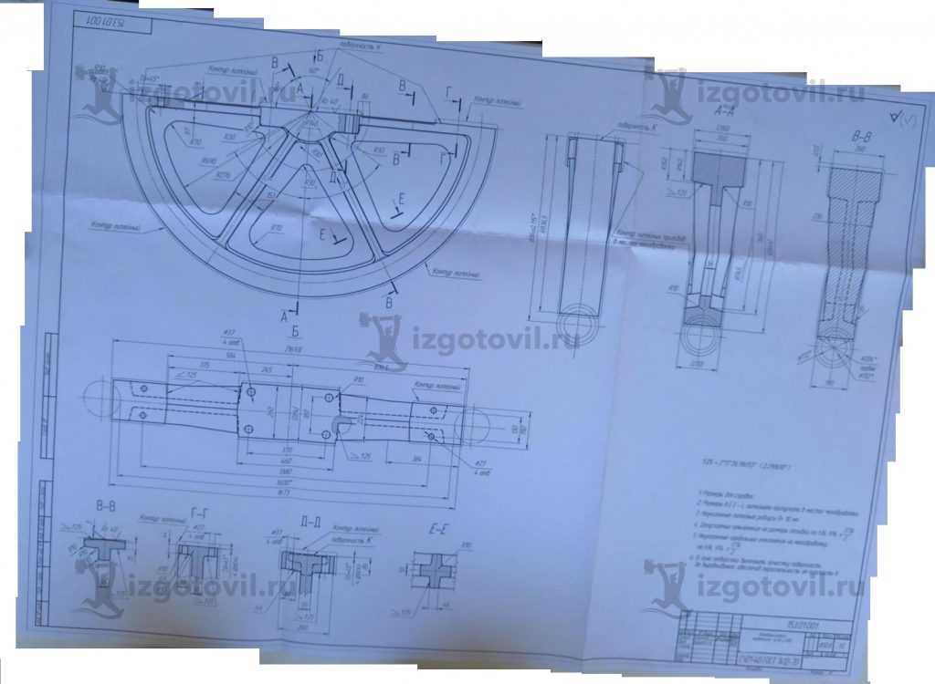 Литейное производство: изготовление заготовки червячного колеса.