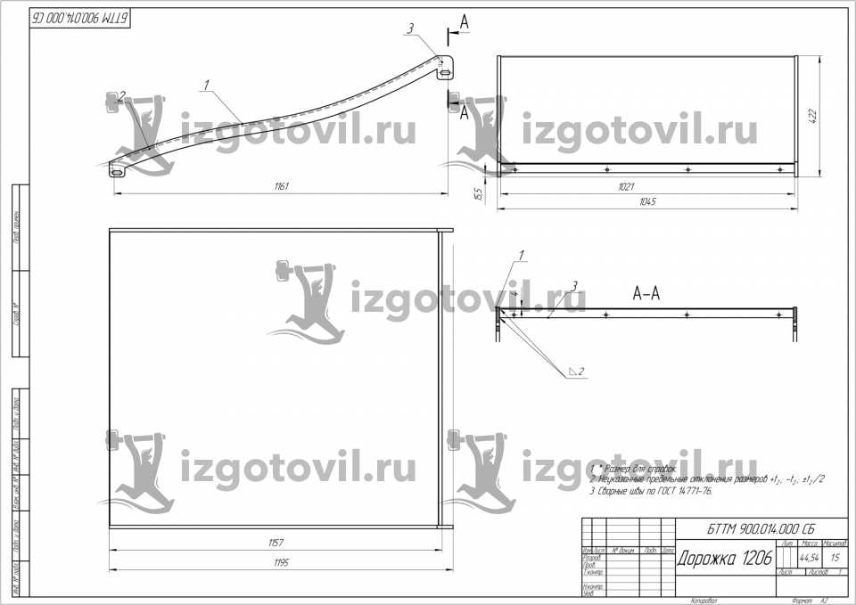 Изготовление деталей по чертежам