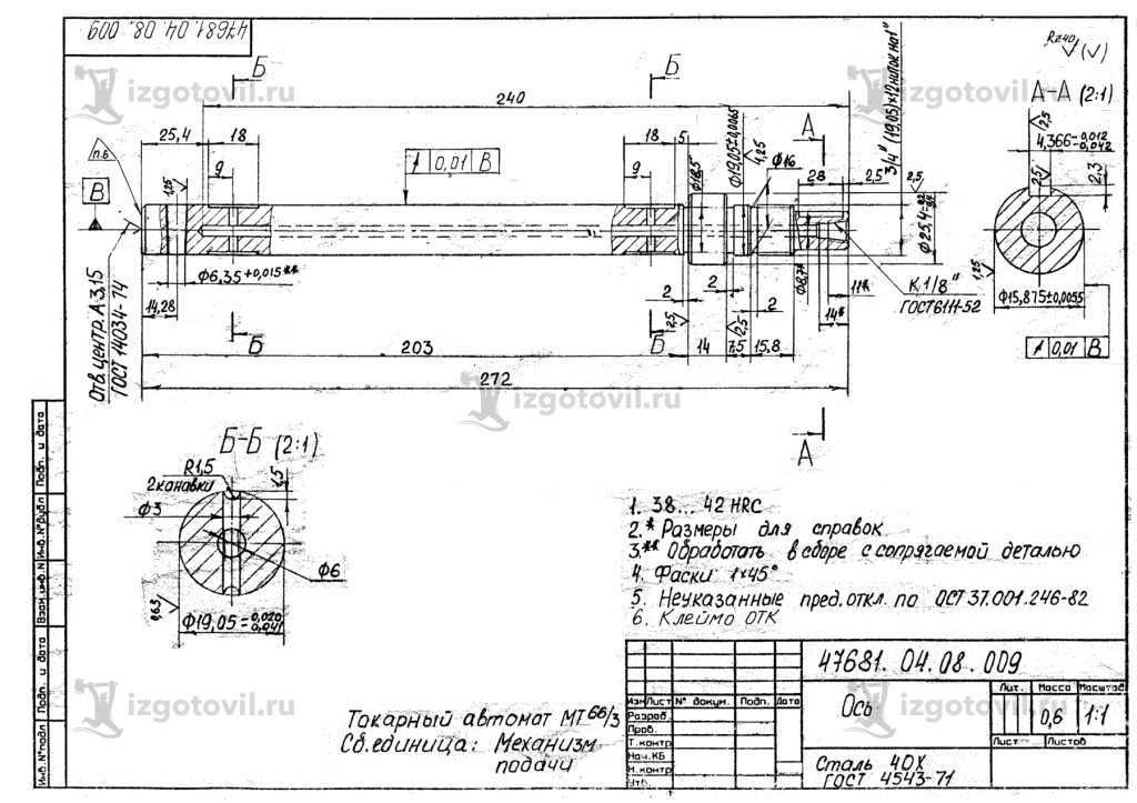 Изготовление деталей по чертежам: метизы, втулка, кольцо, лимб и маховик