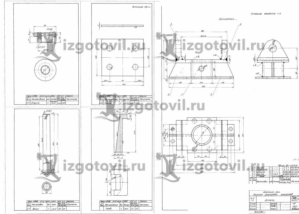 Изготовление деталей по чертежам