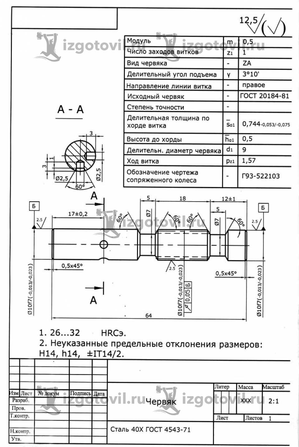 Токарные работы - изготовление деталей