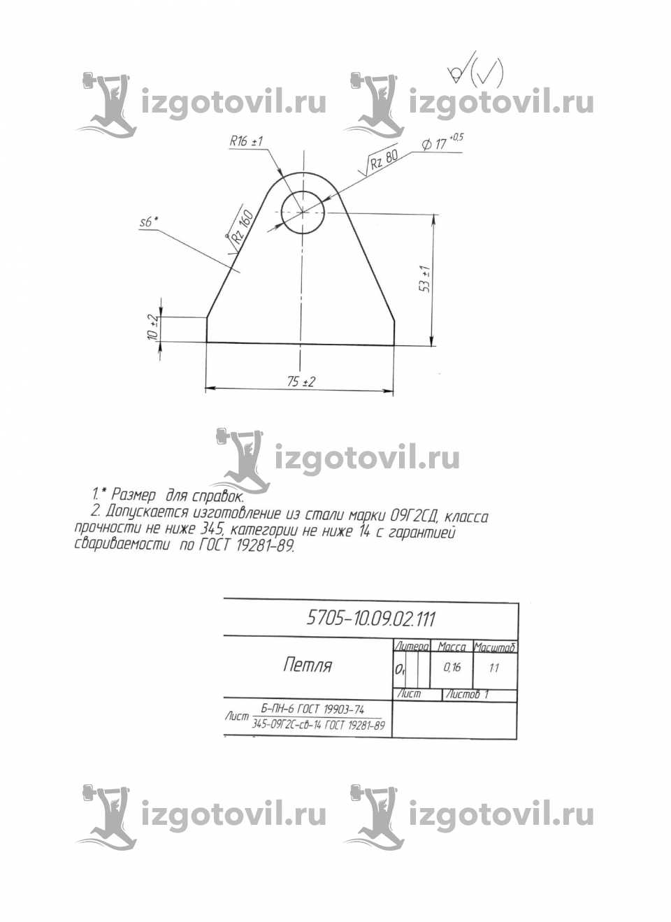 Изготовление деталей по чертежам