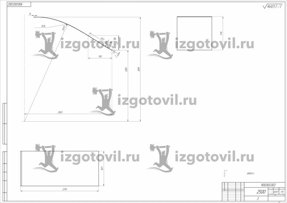 Изготовление деталей по чертежам