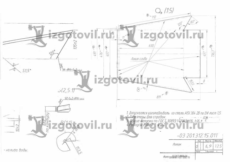 Изготовление деталей по чертежам