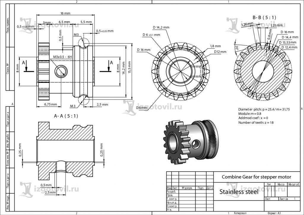 Изготовление шестерен