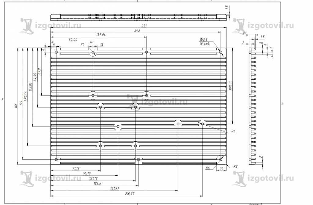 Изготовление деталей по чертежам - изготовление радиатора