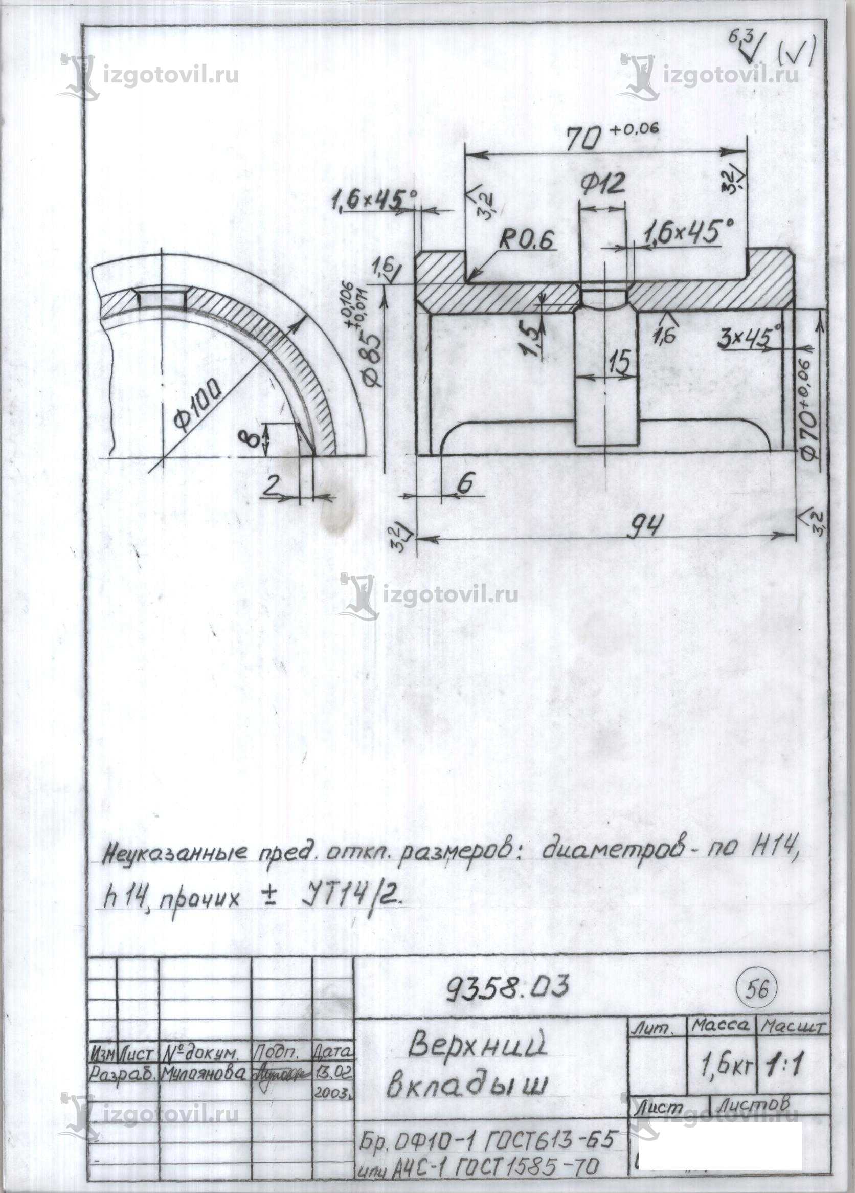Изготовление цилиндрических деталей (колесо ВГ-4,5 с бандажом).