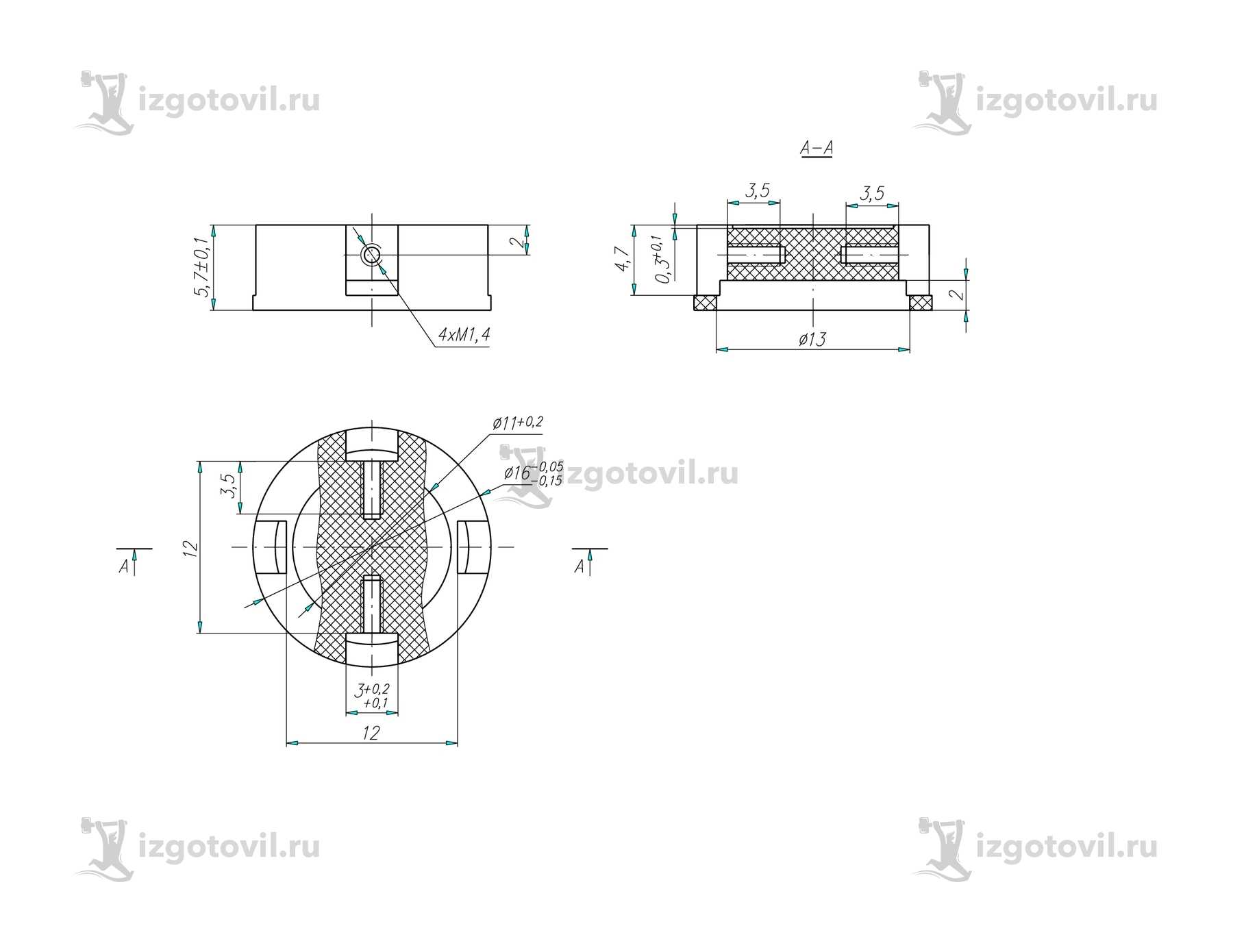 Токарная обработка ЧПУ изделий по чертежам из прессматериала АГ 4В