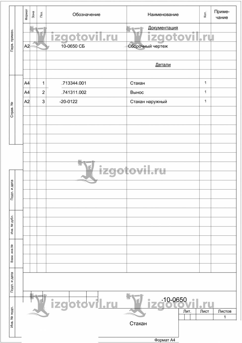 Изготовление деталей на заказ - изготовить кронштейн