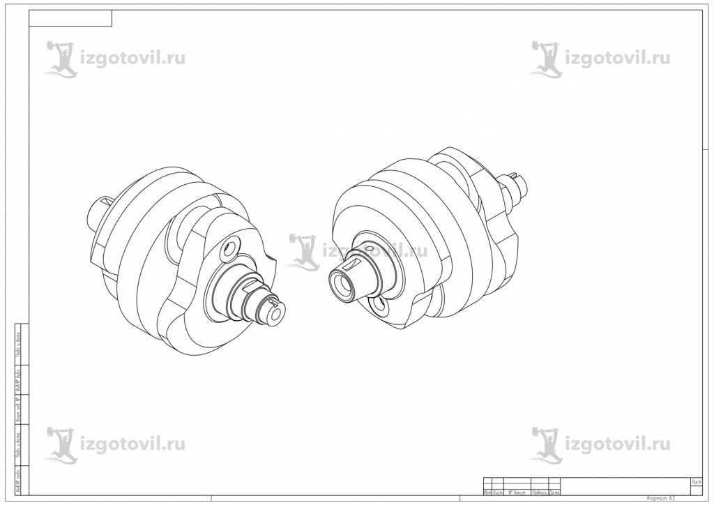 Токарная обработка валов - изготовление коленвала