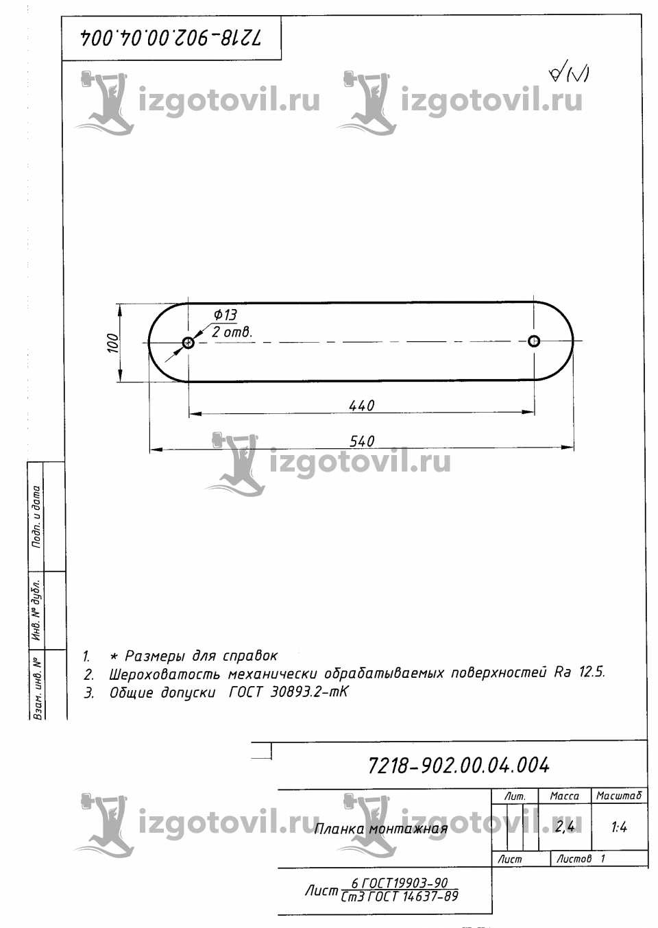 Изготовление деталей оборудования - изготовить детали