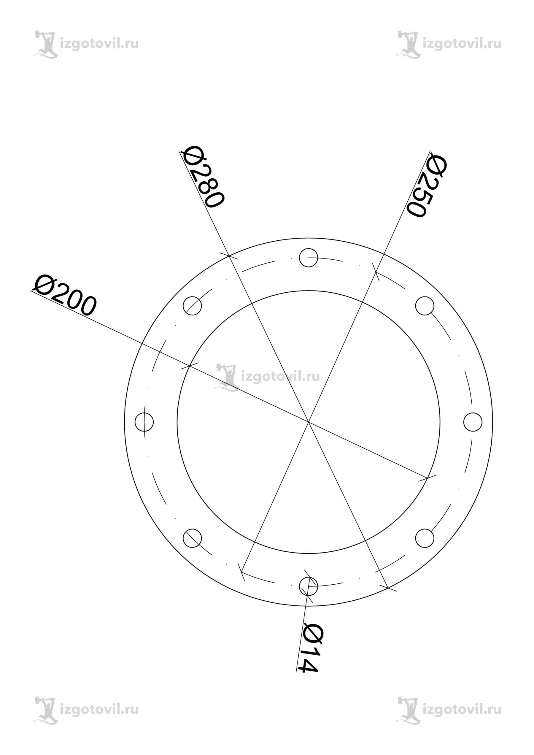 Изготовление деталей по чертежам - изготовление фланцев