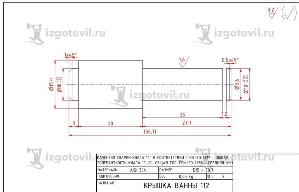 Изготовление деталей по чертежам: различные детали