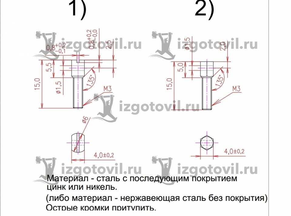 Токарные работы - изготовление винтов