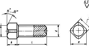 Винт установочный ГОСТ 1485-84 с квадратной головкой и засверленным концом, класс точности А и В